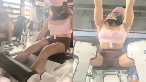 【第二部】健身女神桃桃健身房自慰实录！蓝牙跳蛋深塞小穴，高潮潮吹喷水不止